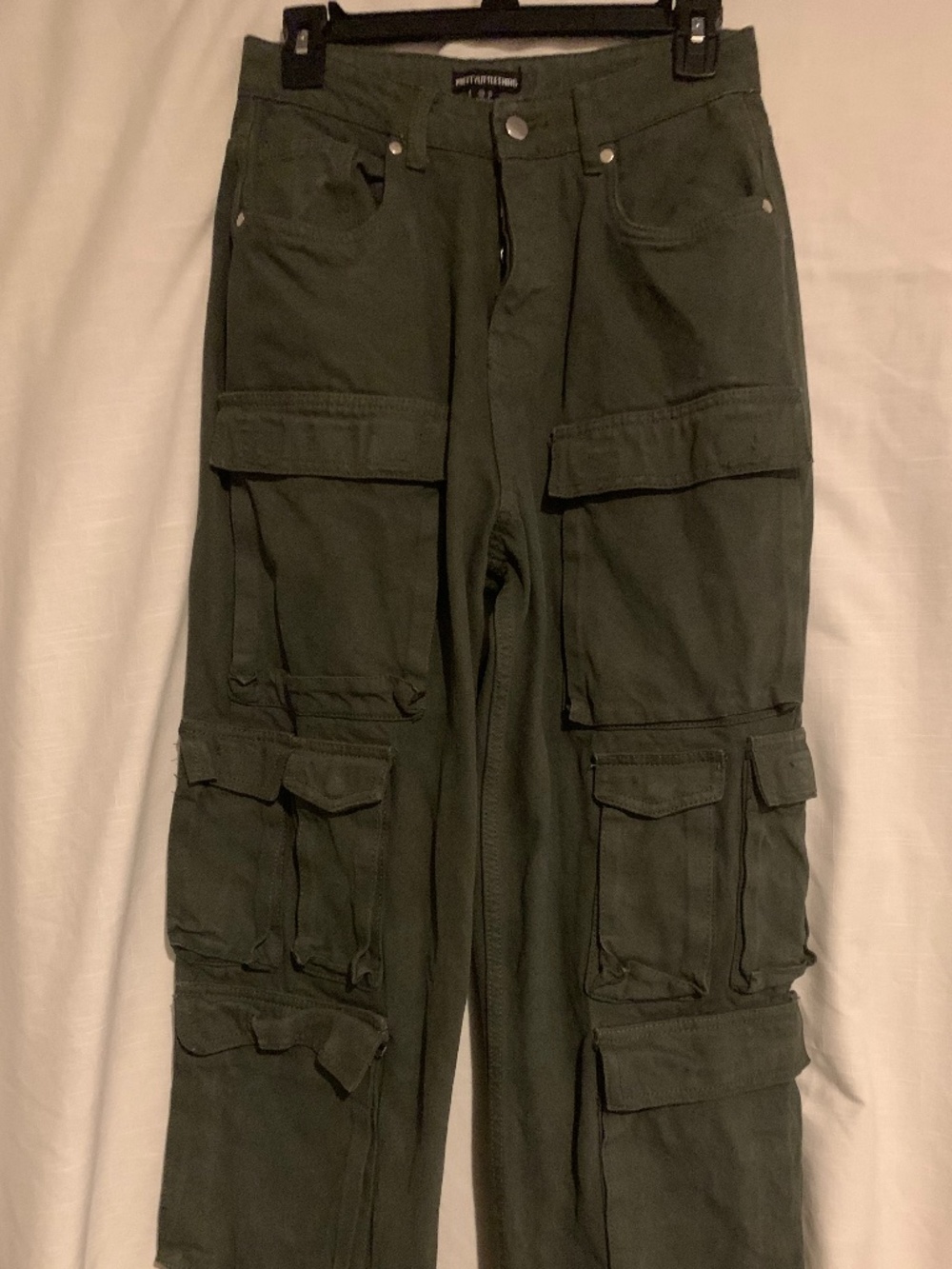 Navy Green Cargo Jeans
